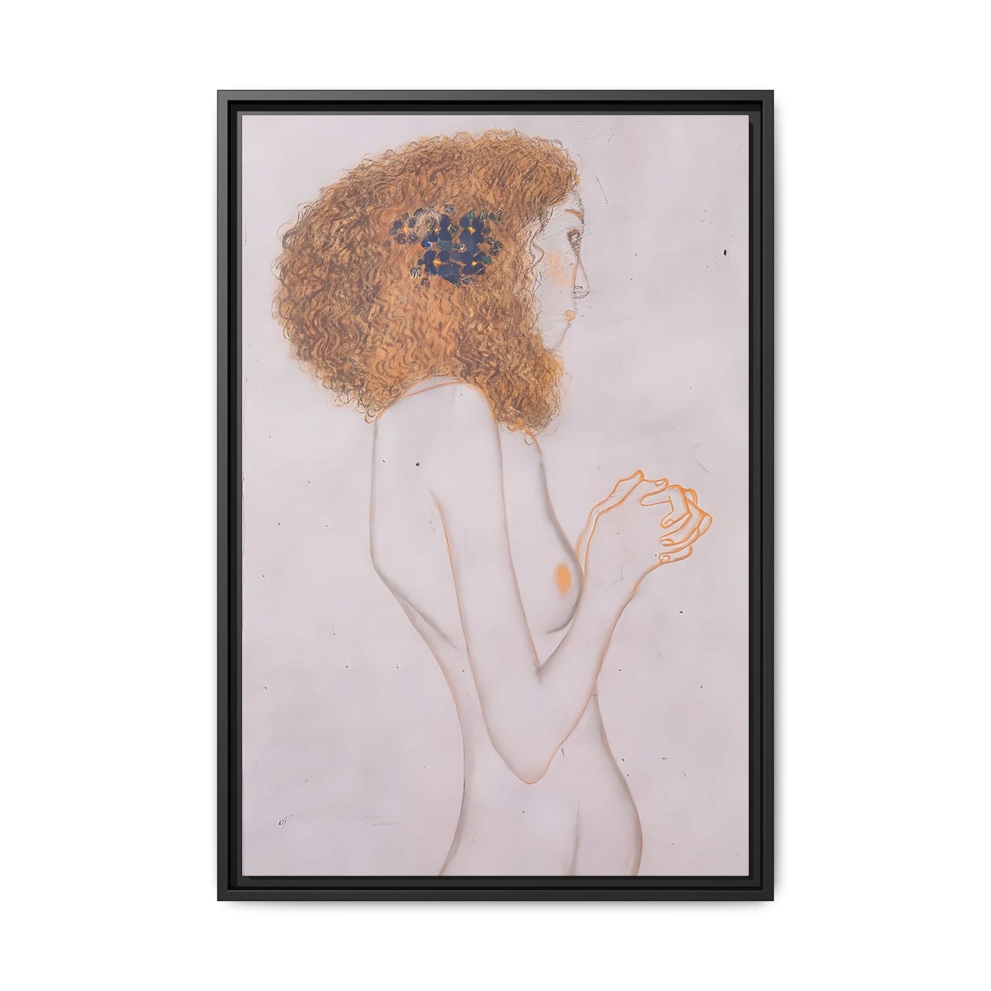 Die Leiden der schwachen Menschen (1902) by Gustav Klimt  / Toile encadrée sur caisse américaine