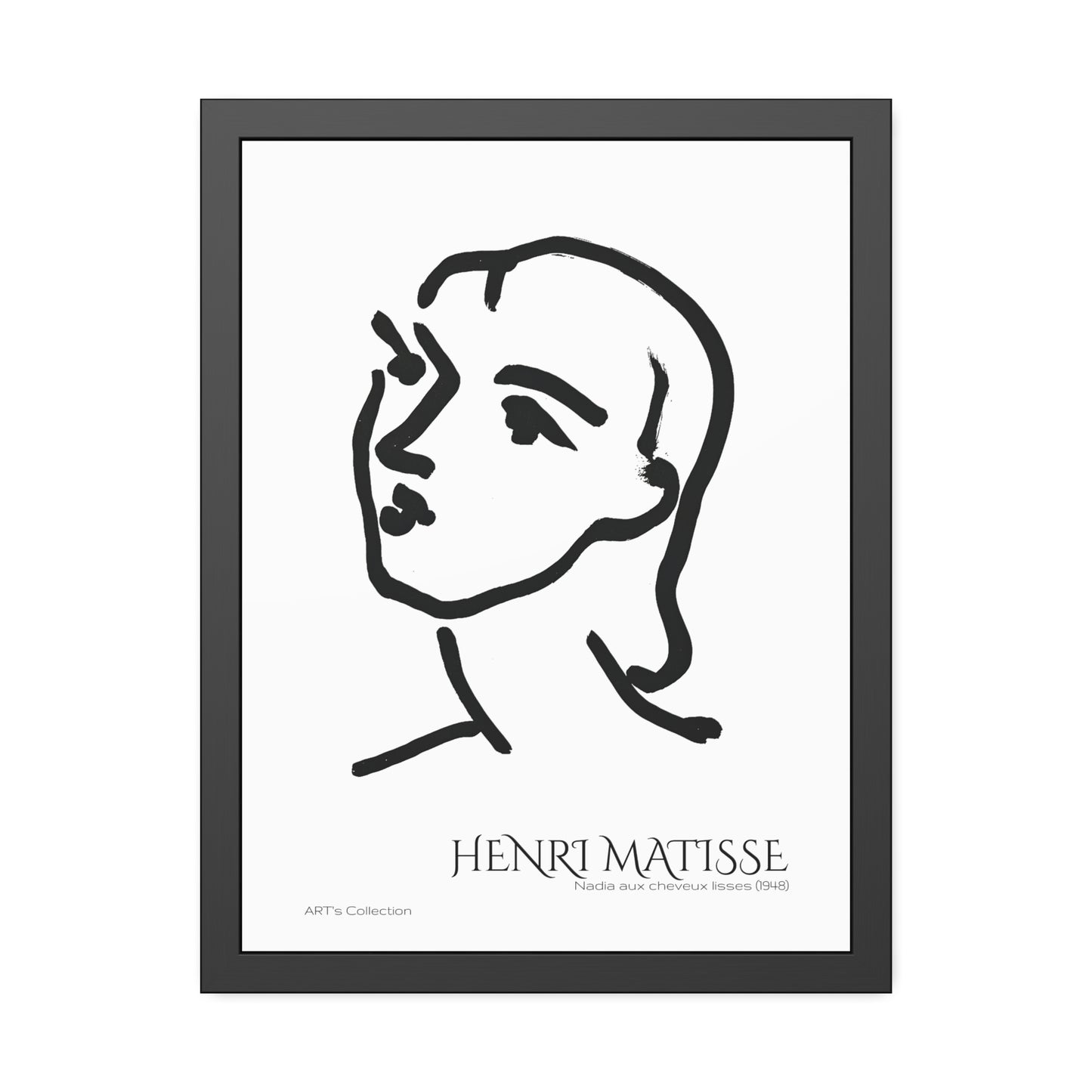 Nadia aux cheveux lisses (1948) by Henri Matisse / Affiche Encadrée série ART's Collection