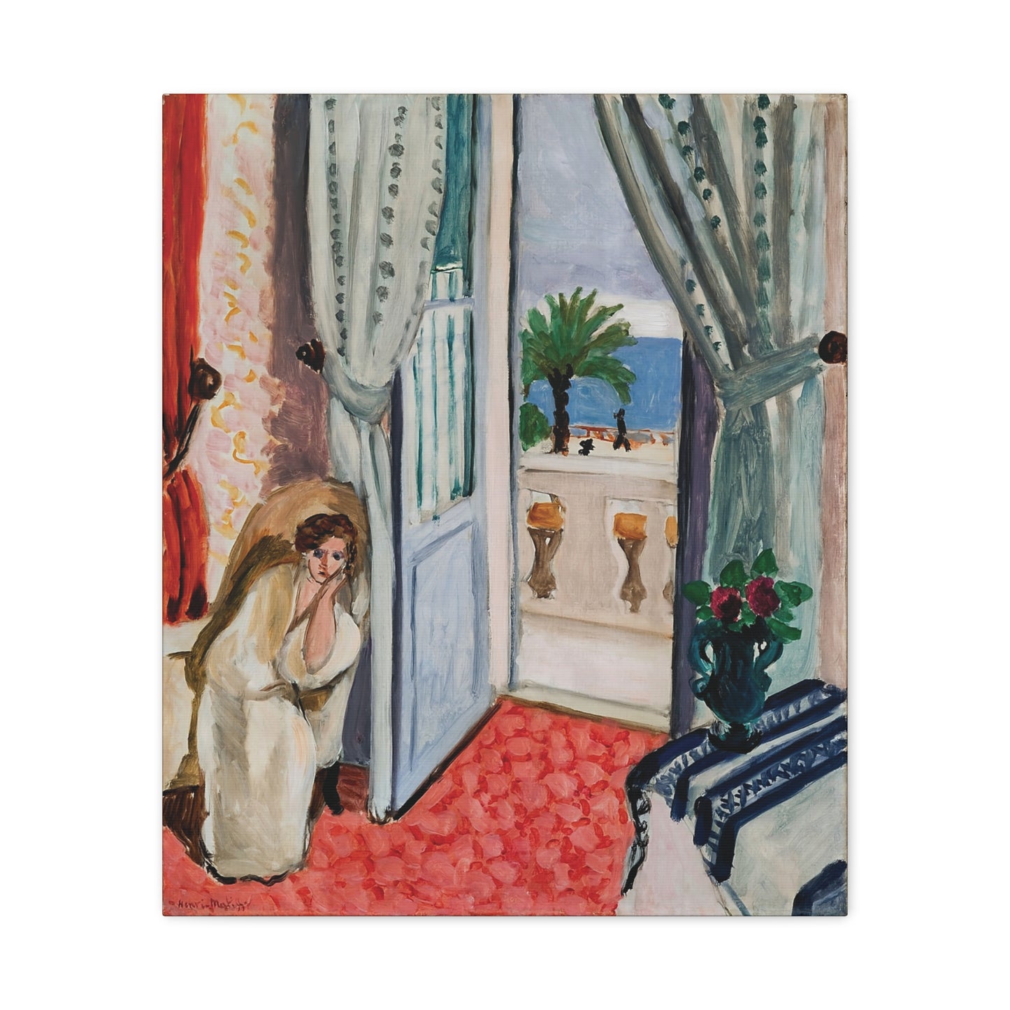 Intérieur à Nice (1919) by Henri Matisse / Reproduction Fine Art sur Toile /  Epaisseur 3.2 cm - 1.25 inch