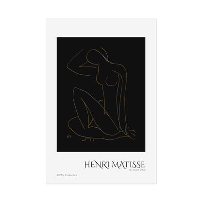 Nu assis (1952) version imposition by Henri Matisse / Affiche imprimée - Série ART's Collection