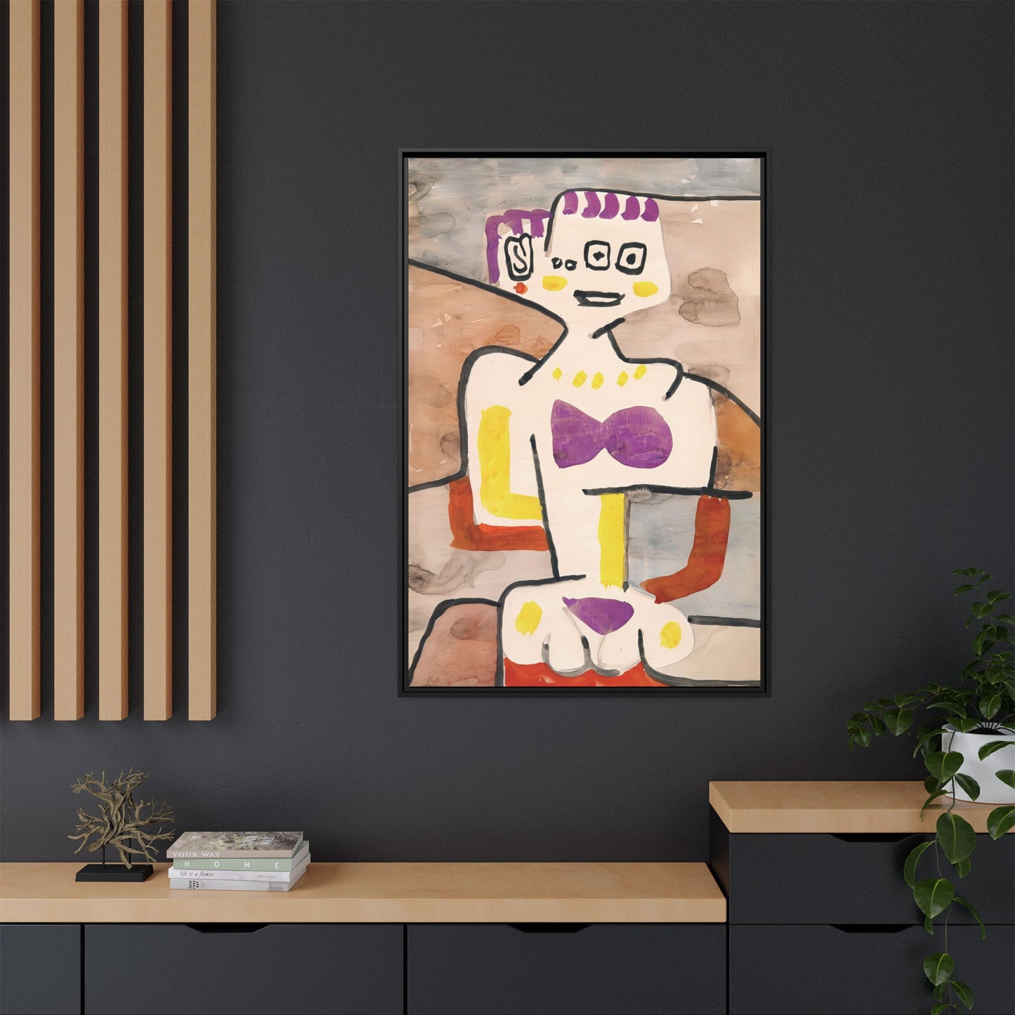 The Girl in the North (ca. 1939) by Paul Klee / Toile encadrée sur caisse américaine