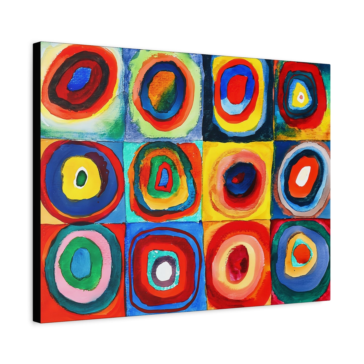 Quadrate mit konzentrischen Ringen (1913) by Wassily Kandinsky  / Reproduction Fine Art sur Toile / Epaisseur 3,2cm - 1'25 po