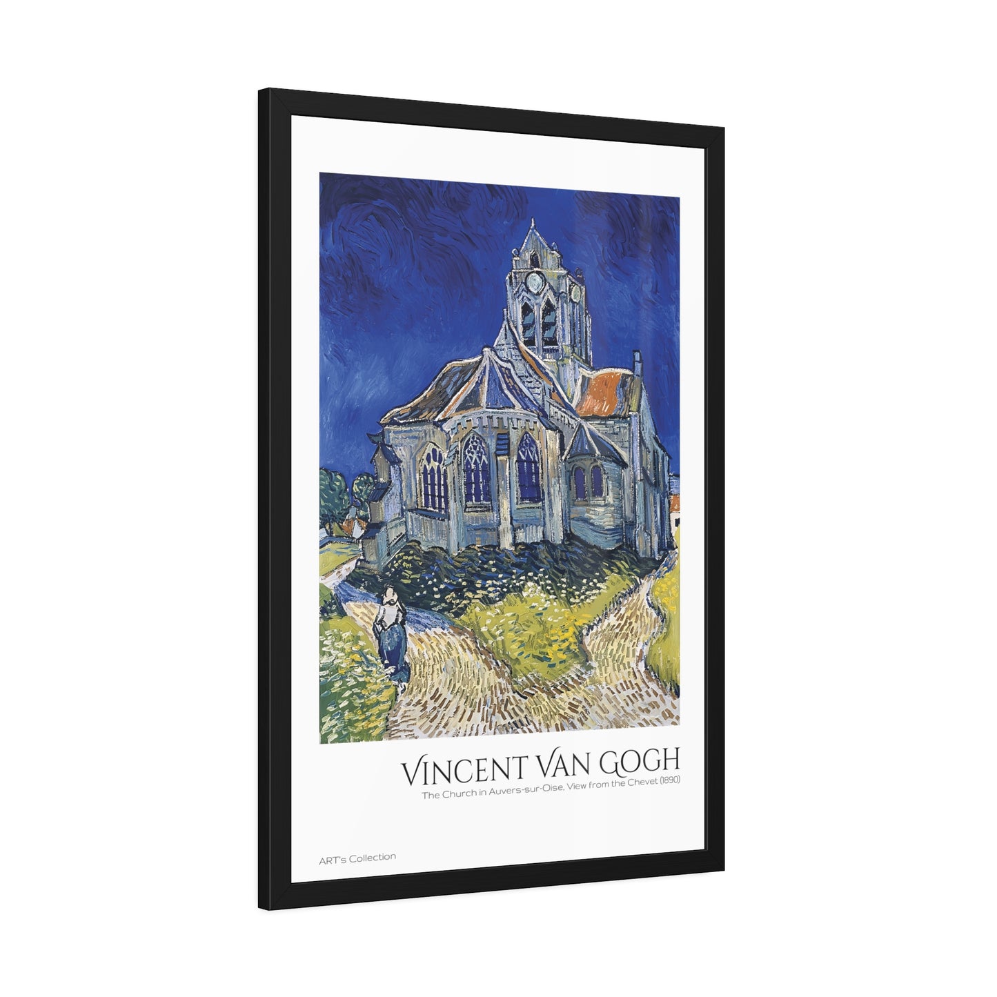 The Church in Auvers-sur-Oise, View from the Chevet (1890)  by Vincent Van Gogh / Affiche Encadrée série ART's Collection