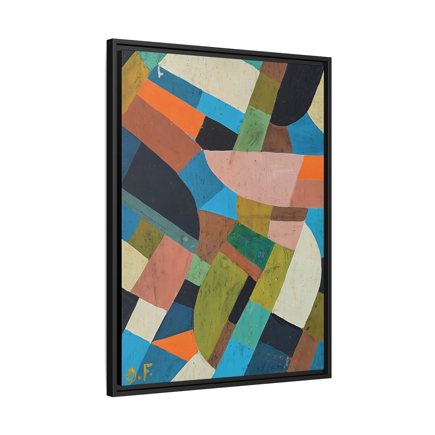 Petite Composition (Circa 1937)  by Otto Freundlich / Toile encadrée sur caisse américaine
