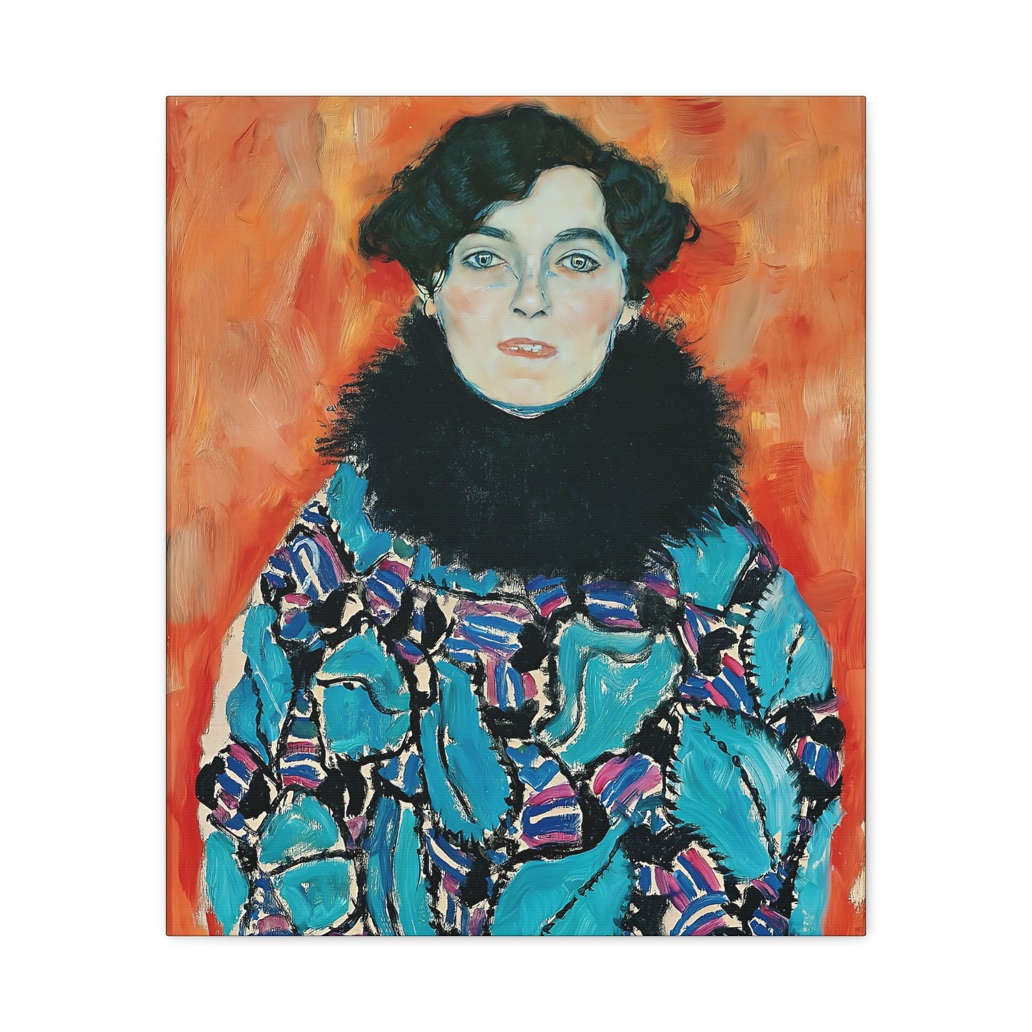 Johanna Staude (1917) by Gustav Klimt / Reproduction Fine Art sur Toile /  Epaisseur 3.2 cm - 1.25 inch