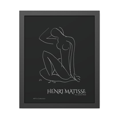 Nu assis (1952) black édition by Henri Matisse / Affiche Encadrée série ART's Collection