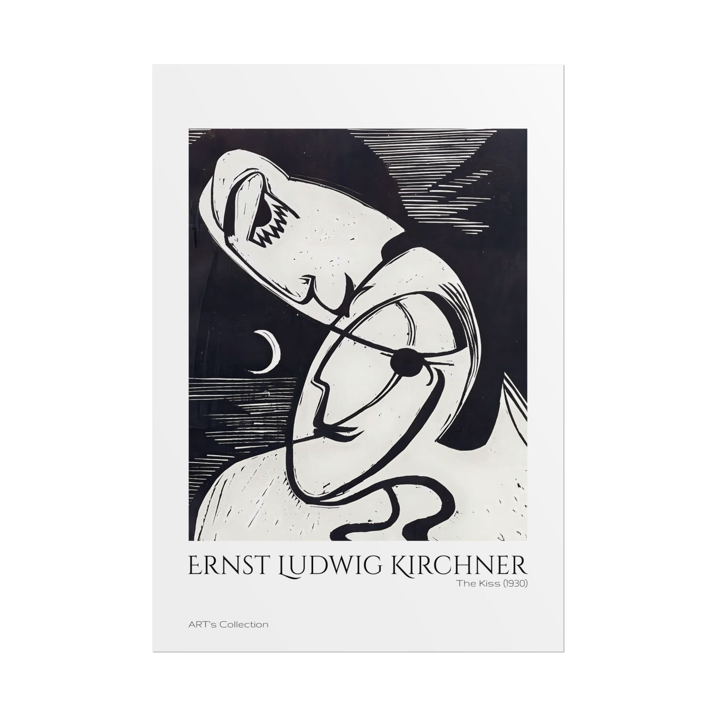 The Kiss (1930) by Ernst Ludwig Kirchner / Affiche imprimée - Série ART's Collection