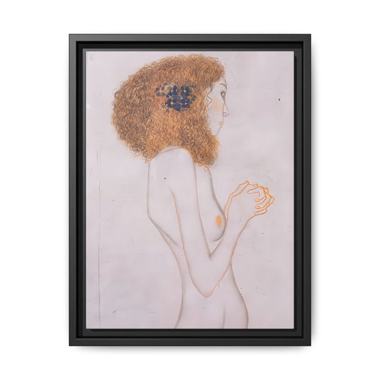 Die Leiden der schwachen Menschen (1902) by Gustav Klimt  / Toile encadrée sur caisse américaine