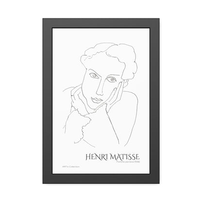 Femme pensive (1936) by Henri Matisse / Affiche Encadrée série ART's Collection