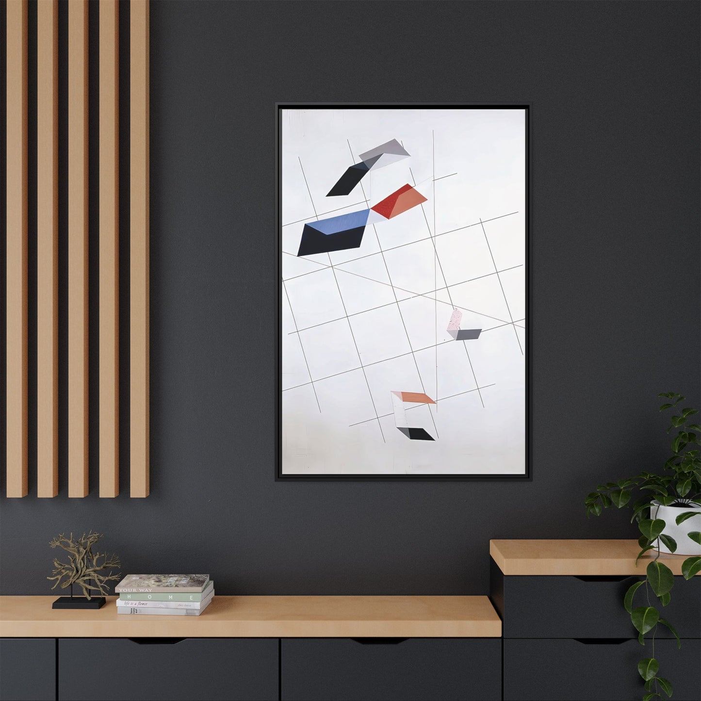 L IV (1936) by László Moholy-Nagy  / Toile encadrée sur caisse américaine