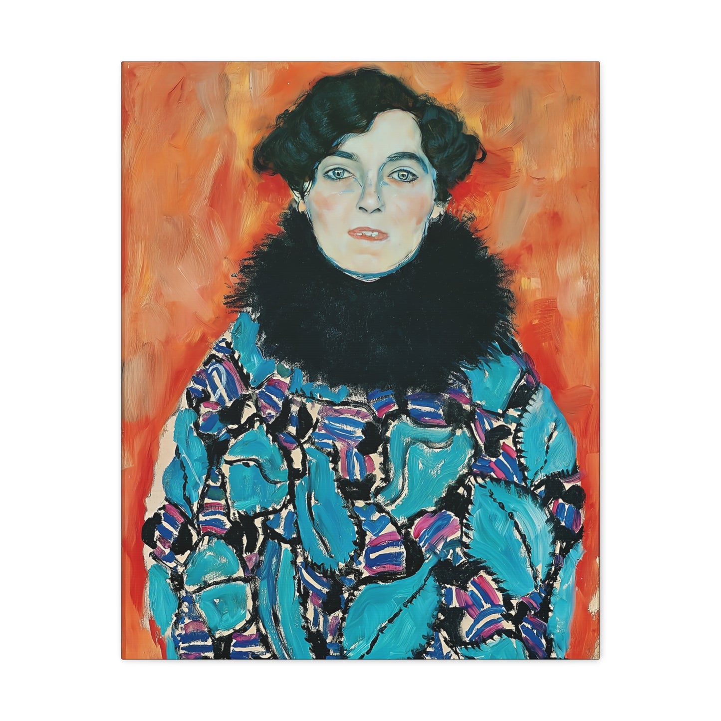 Johanna Staude (1917) by Gustav Klimt / Reproduction Fine Art sur Toile /  Epaisseur 3.2 cm - 1.25 inch