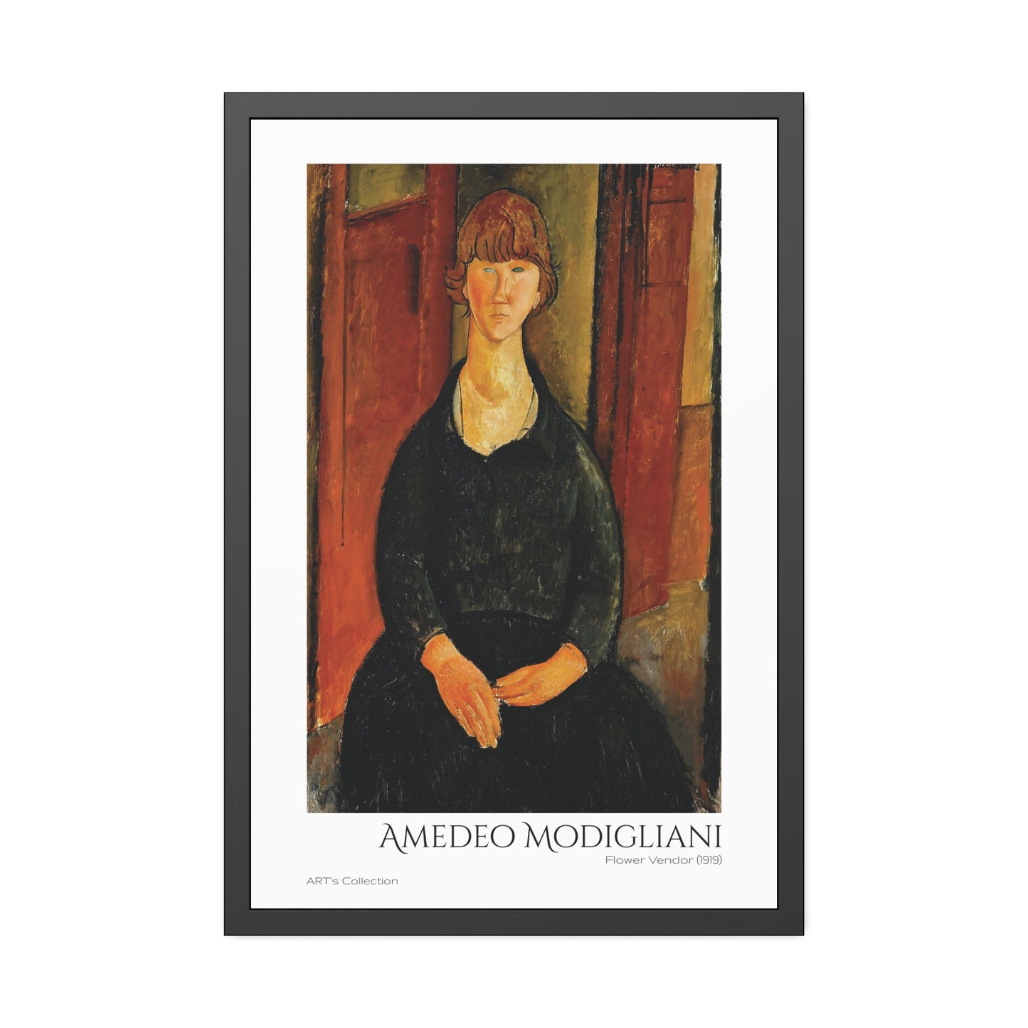 Flower Vendor (1919) by Amedeo Modigliani  / Affiche Encadrée série ART's Collection