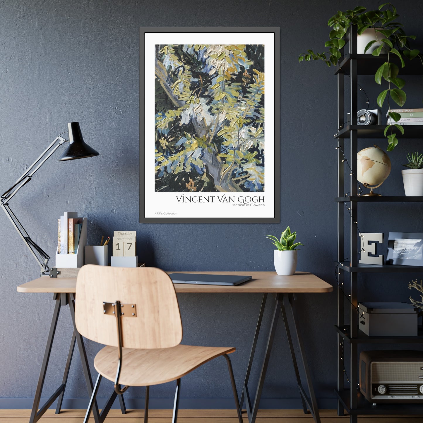 Acacia in Flowers by Vincent Van Gogh / Affiche Encadrée série ART's Collection