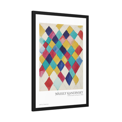 Farbstudie mit Rauten (1913) by Wassily Kandinsky / Affiche Encadrée série ART's Collection