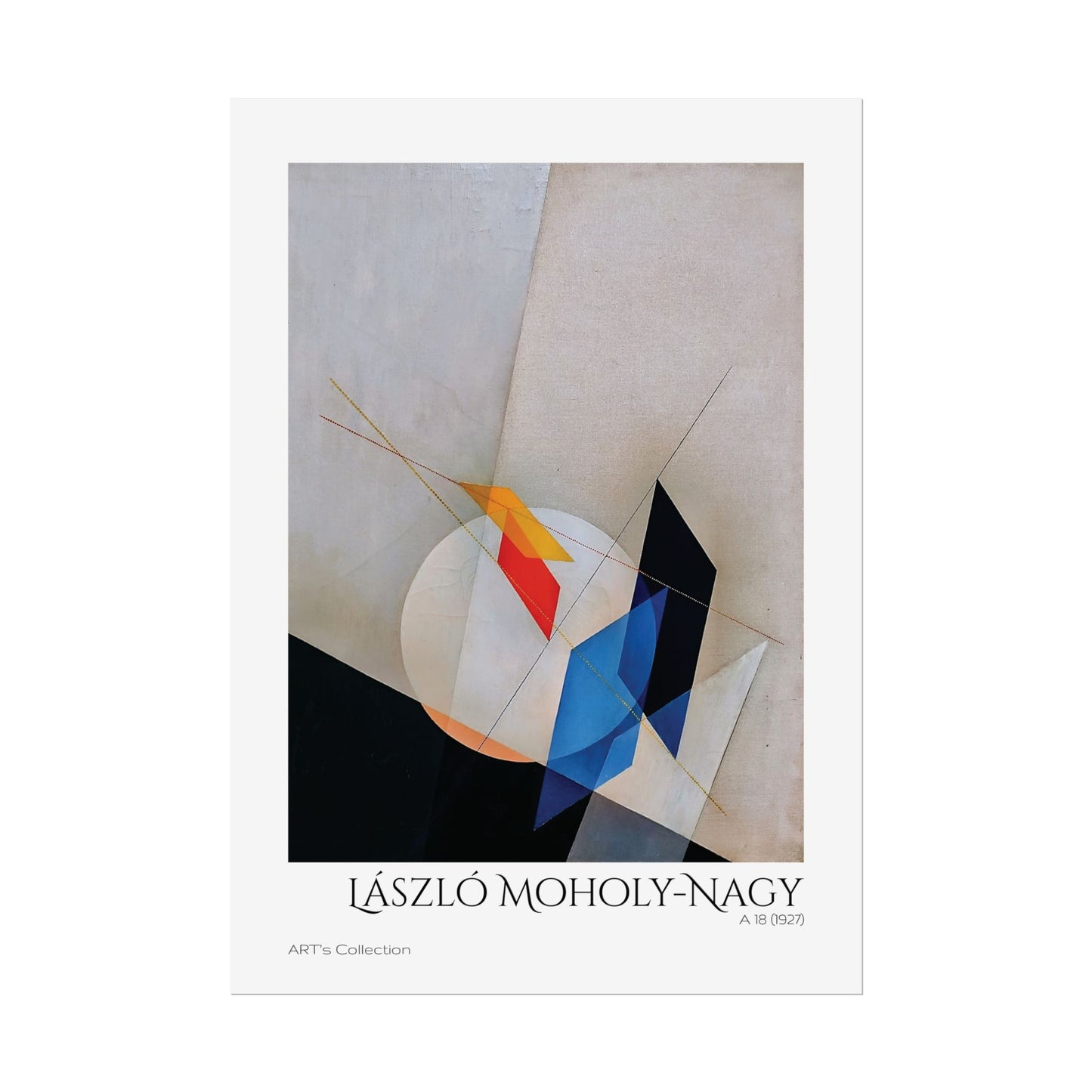 A 18 (1927) by László Moholy-Nagy / Affiche imprimée - Série ART's Collection