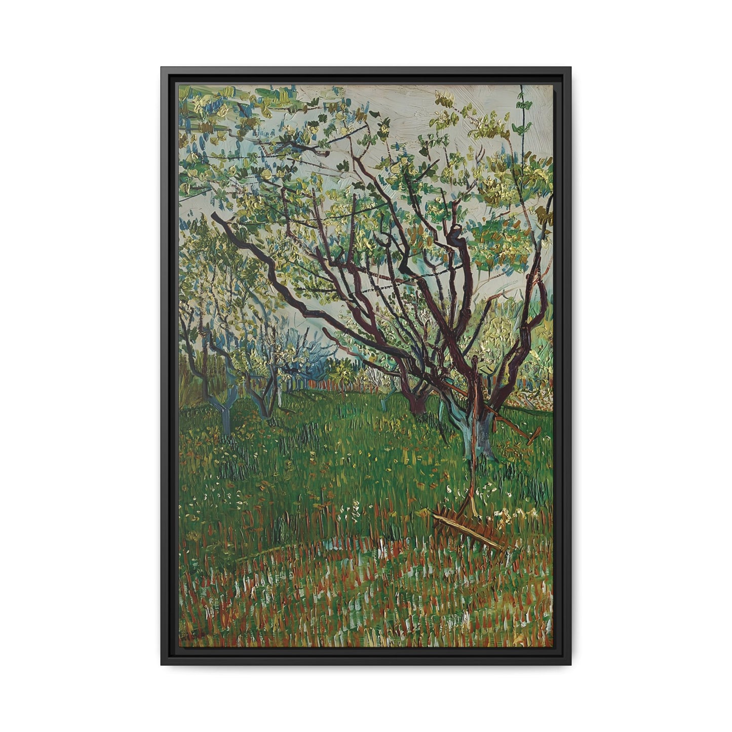 The Flowering Orchard (1888) by Vincent van Gogh / Toile encadrée sur caisse américaine