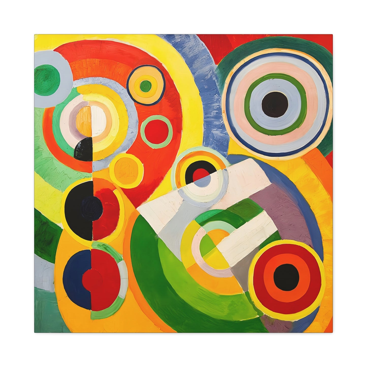 Rythme, Joie de vivre (1930) by Robert Delaunay / Reproduction Fine Art sur Toile / Large Epaisseur 3.2 cm - 1.25 inch