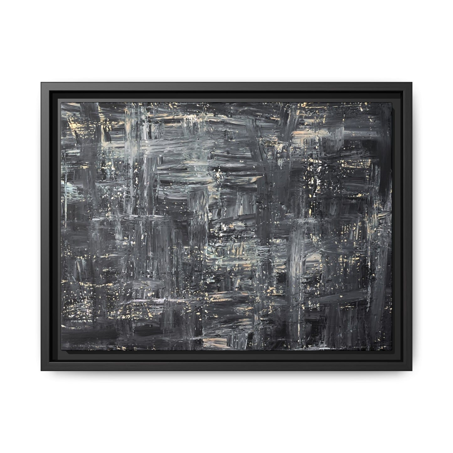 Tableau Intemporel Ardoise Doré "Série Sign Collections" / Toile encadrée sur caisse américaine