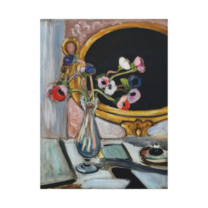 Anémones au miroir noir (1919) by Henri Matisse / Reproduction Fine Art sur Toile /  Epaisseur 3.2 cm - 1.25 inch