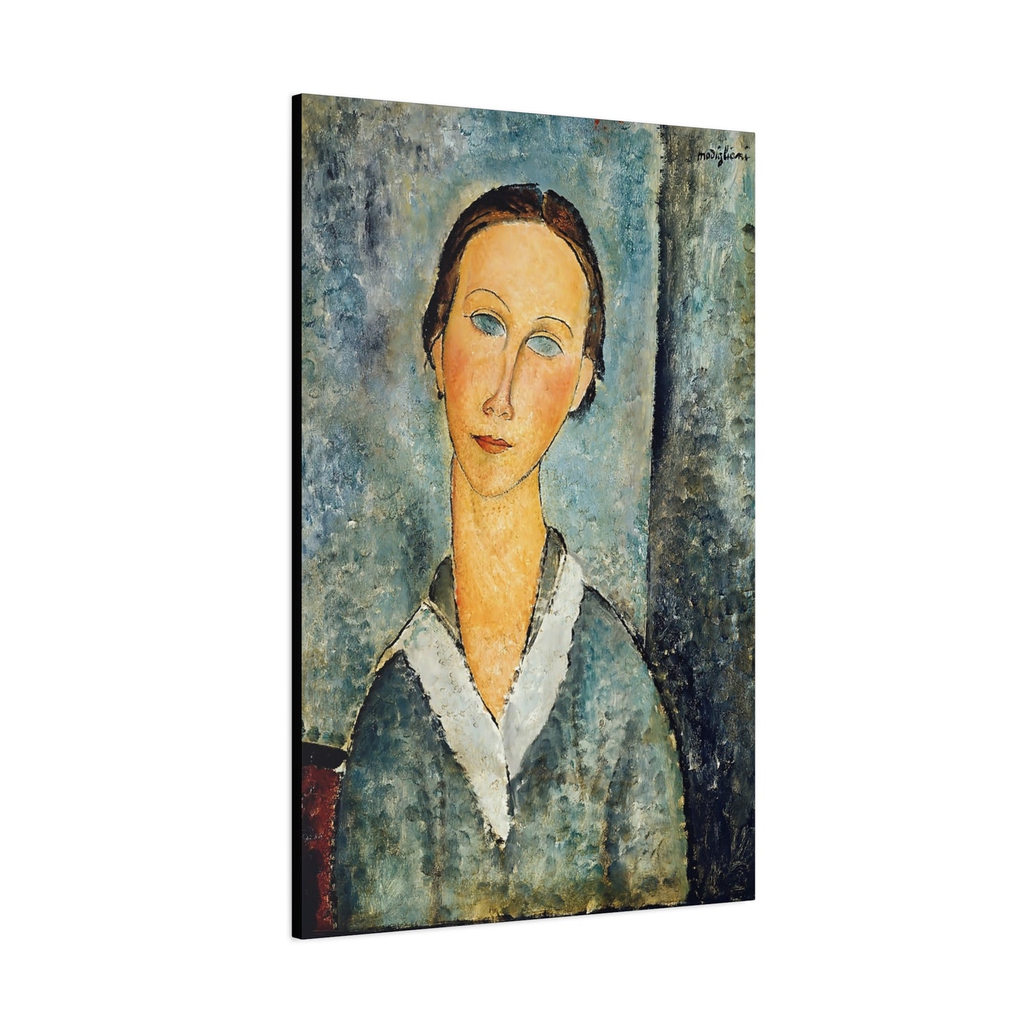 Girl in a Sailor's Blouse (1918) by Amedeo Modigliani / Reproduction Fine Art sur Toile / Flanc Large Epaisseur 3.2 cm - 1.25 inch