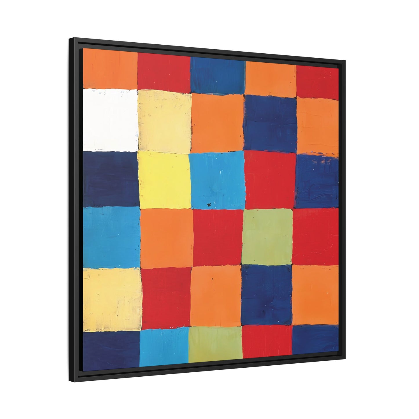 Color chart Qu1 (1930) by Paul Klee / Toile encadrée sur caisse américaine
