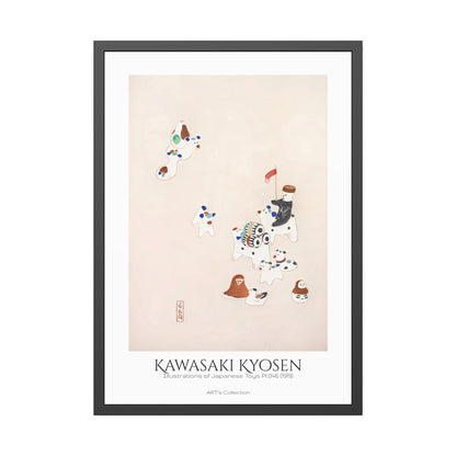 Illustrations of Japanese Toys Pl.046 (1919) by Kawasaki Kyosen / Affiche Encadrée série ART's Collection