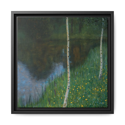 Lakeshore With Birches  by Gustav Klimt / Toile encadrée sur caisse américaine