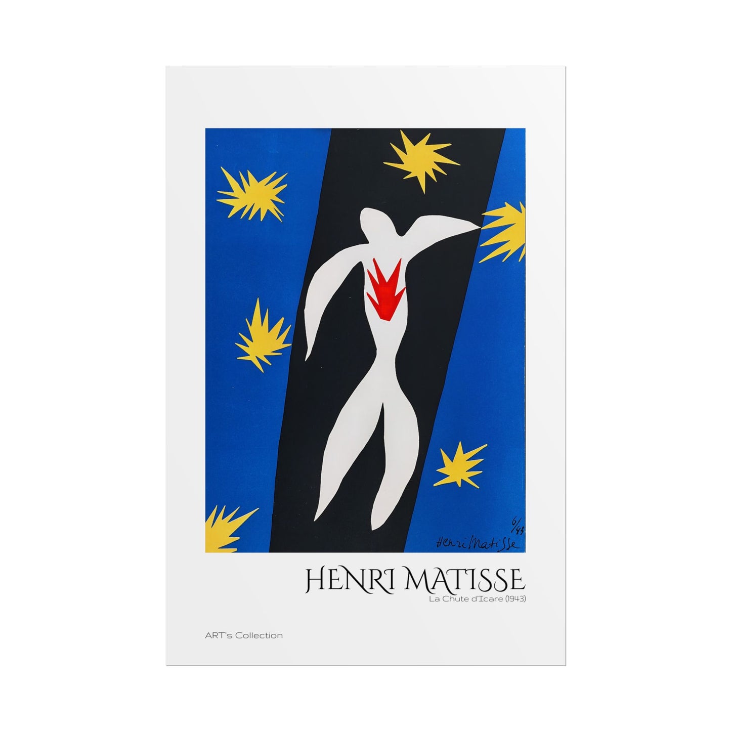 La Chute d'Icare (1943) by Henri Matisse / Affiche imprimée - Série ART's Collection