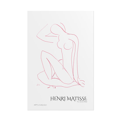 Nu assis (1952) version rouge by Henri Matisse / Affiche imprimée - Série ART's Collection