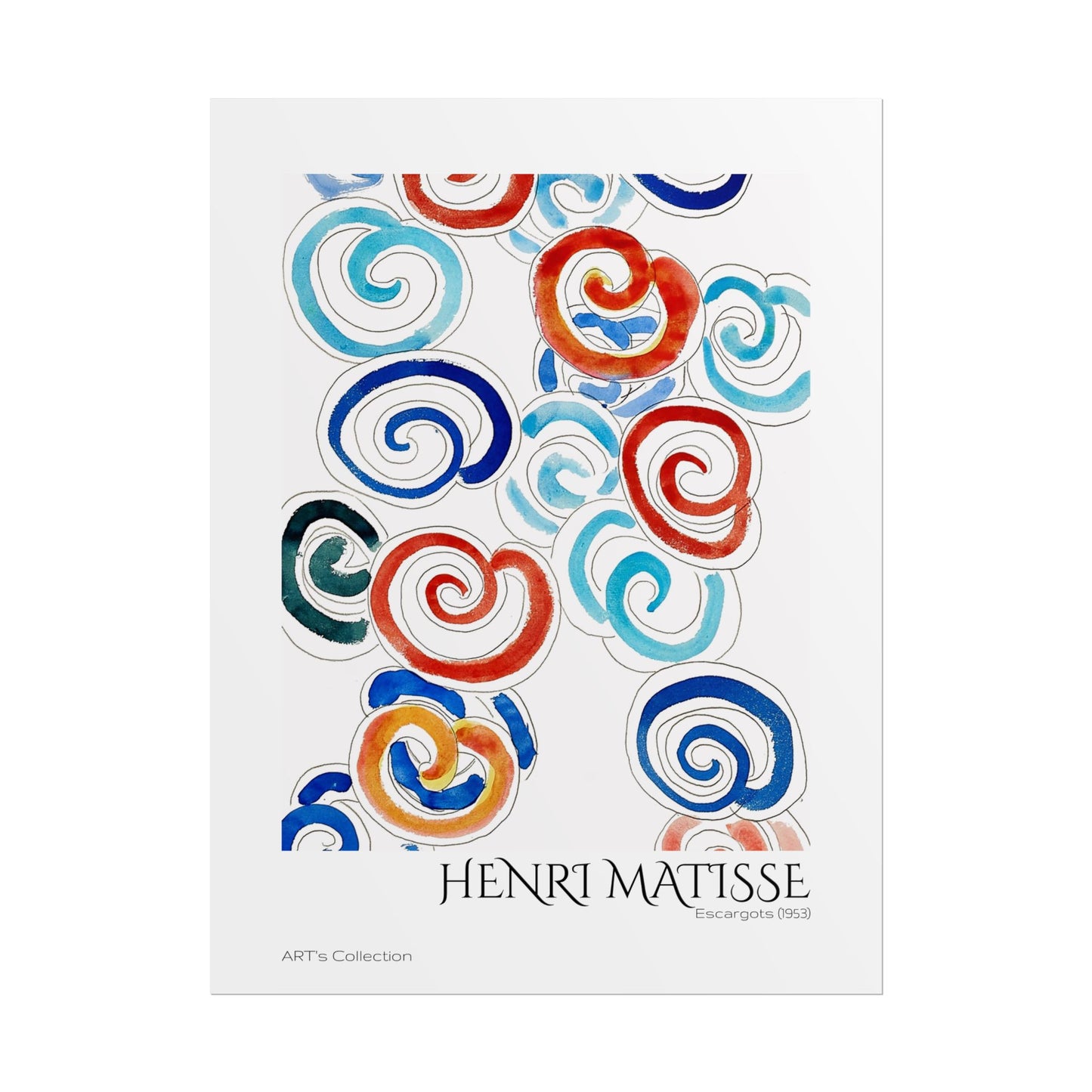 Escargots (1953) by Henri Matisse / Affiche imprimée - Série ART's Collection