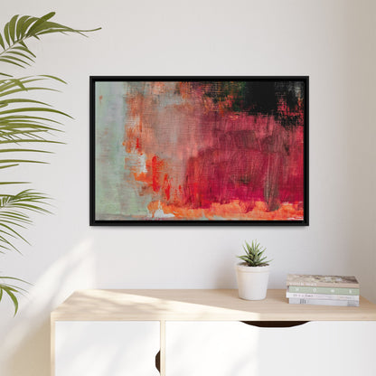 Tableau Contemporain Rubis "Série Sign Collections" / Toile encadrée sur caisse américaine