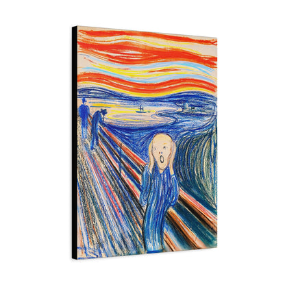 The Scream (1895) color version by Edvard Munch / Reproduction Fine Art sur Toile / Epaisseur 3,2cm - 1'25 po