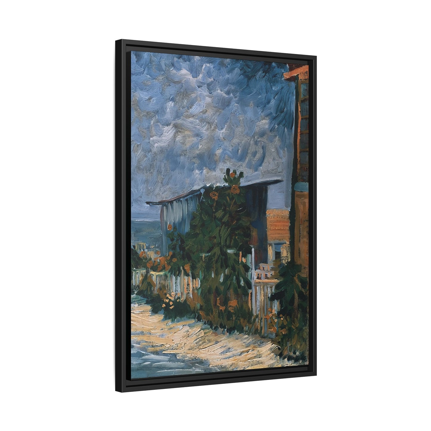 Shelter on Montmartre (1887) by Vincent van Gogh / Toile encadrée sur caisse américaine