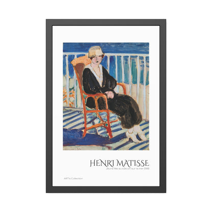 Jeune fille au balcon sur la mer (1918) by Henri Matisse  / Affiche Encadrée série ART's Collection