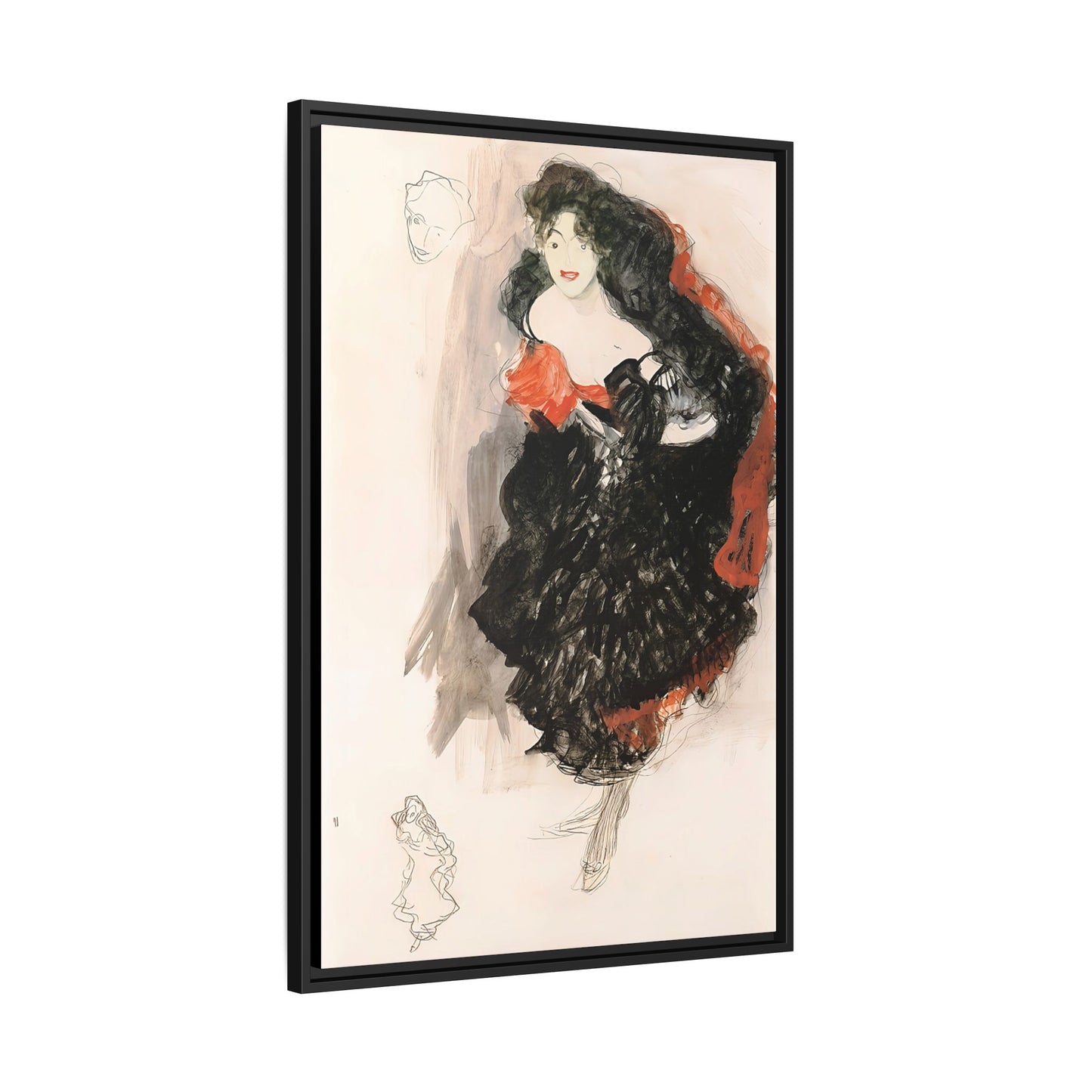 Study for Judith II (ca 1908) by Gustav Klimt / Toile encadrée sur caisse américaine