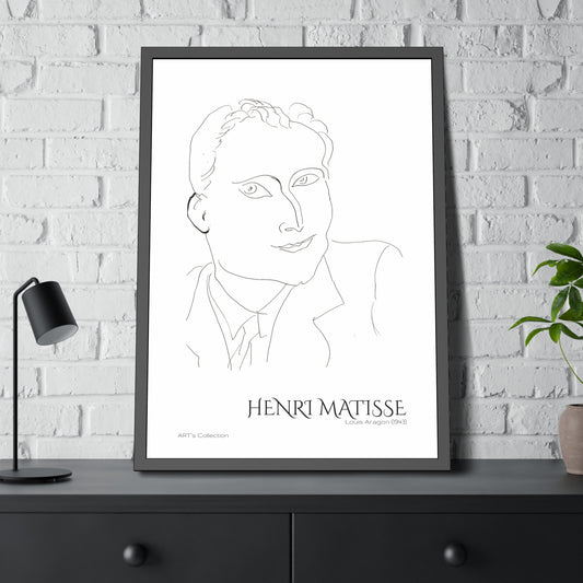 Louis Aragon (1943) by Henri Matisse / Affiche Encadrée série ART's Collection