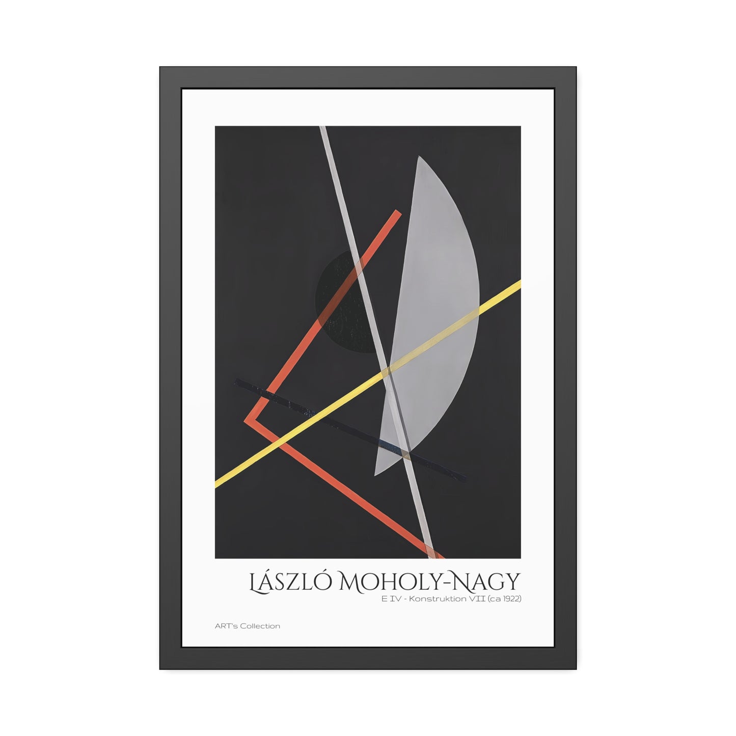E IV - Konstruktion VII (ca 1922)  by László Moholy-Nagy  / Affiche Encadrée série ART's Collection