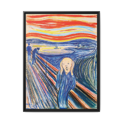 The Scream (1895) color version by Edvard Munch  / Toile encadrée sur caisse américaine