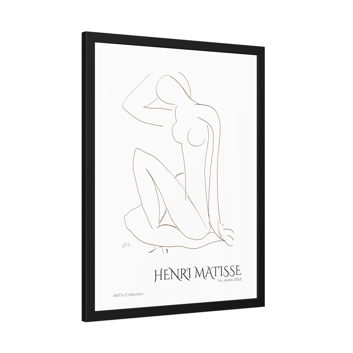 Nu assis (1952) by Henri Matisse / Affiche Encadrée série ART's Collection