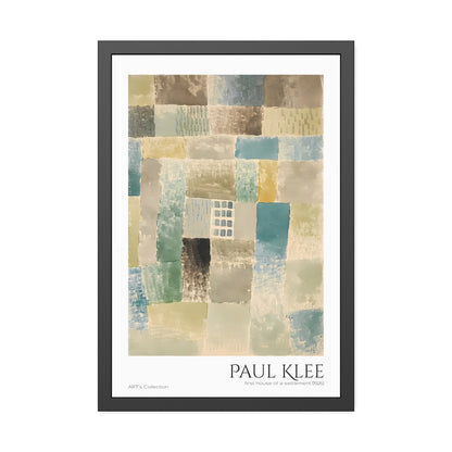 first house of a settlement (1926) by Paul Klee / Affiche Encadrée série ART's Collection