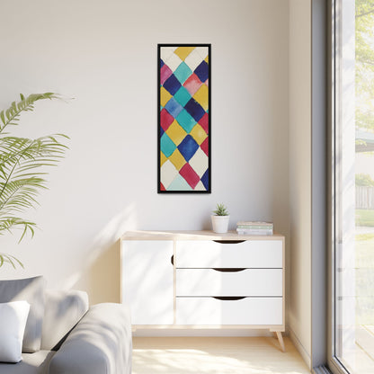 Wassily Kandinsky / Étude des couleurs avec les diamants (1913) / Toile encadrée sur caisse américaine