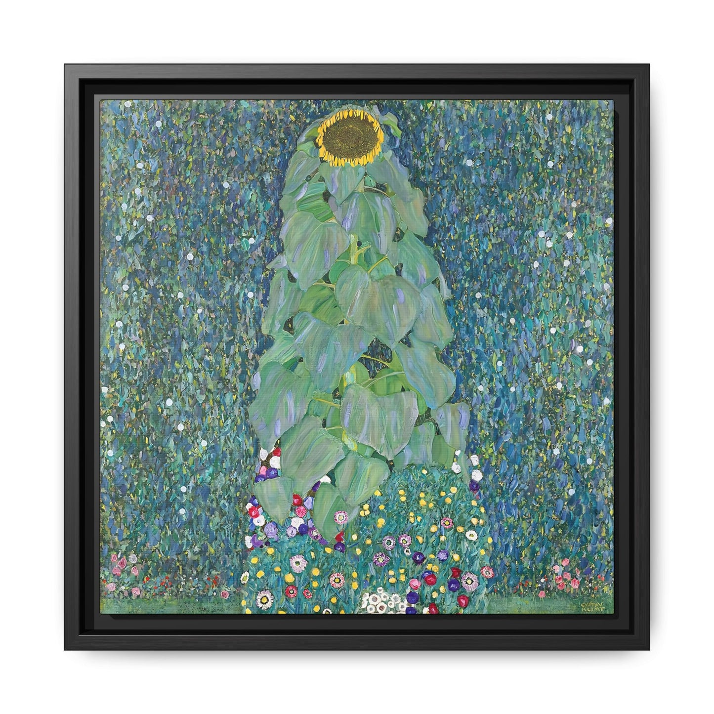 Sunflowers (1883) by Gustav Klimt / Toile encadrée sur caisse américaine