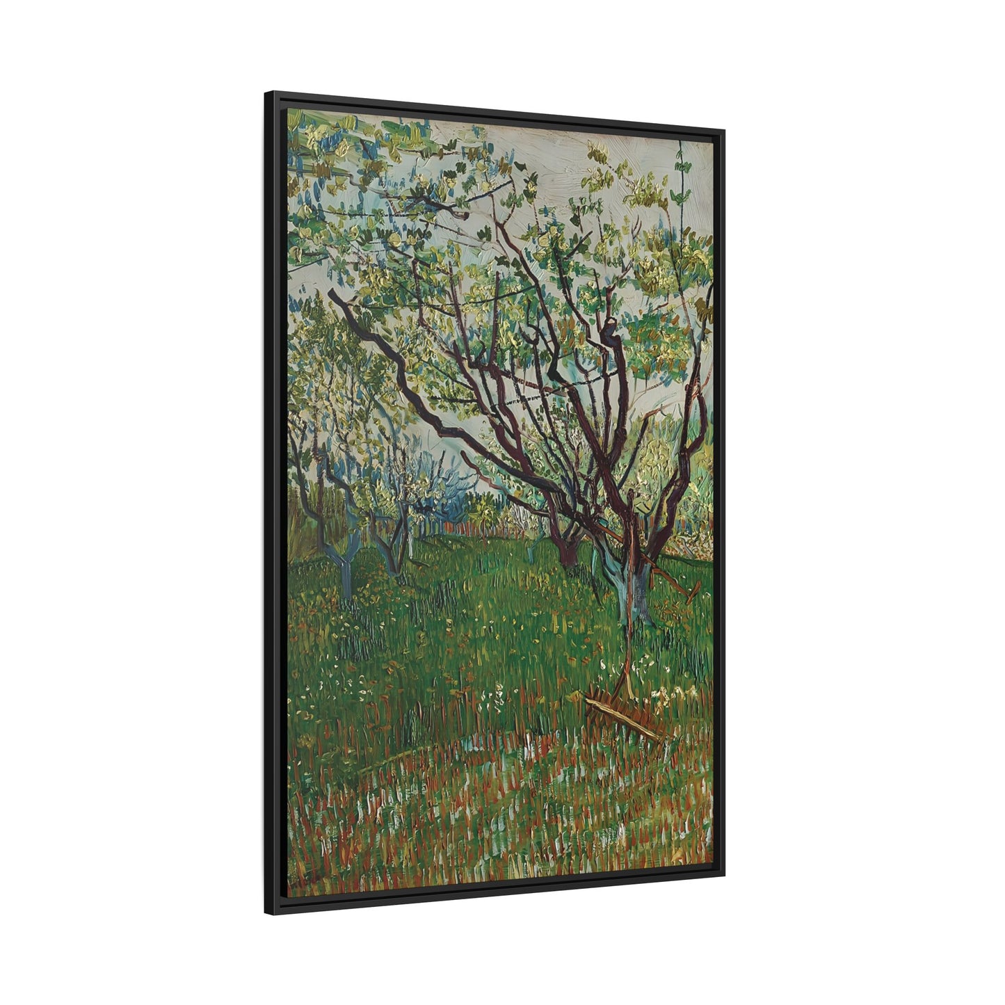 The Flowering Orchard (1888) by Vincent van Gogh / Toile encadrée sur caisse américaine