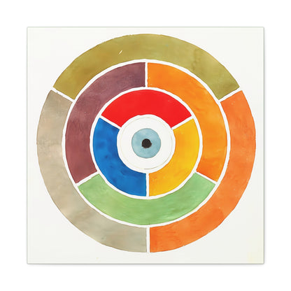 Disc Showing Primary Secondary and Tertiary Colors (ca 1900) by Elizabeth A. Nedwill / Reproduction Fine Art sur Toile /   3.2 cm-1.25 inch