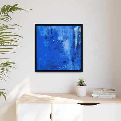 Tableau Beaux Arts Bleu Intense "Série Sign Collections" / Toile encadrée sur caisse américaine
