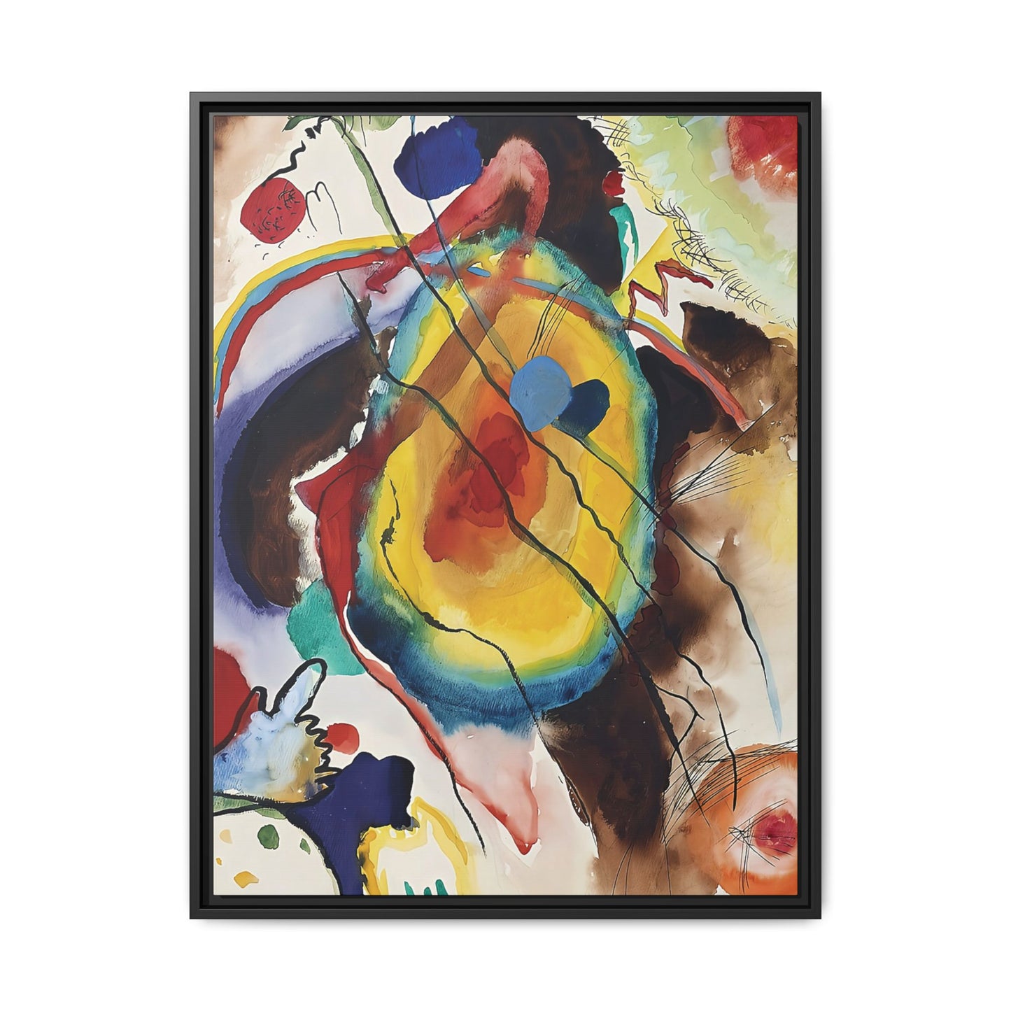 Entwurf zu einem Wandbild für Edwin R. Campbell by Wassily Kandinsky (1914) by Wassily Kandinsky / Toile encadrée sur caisse américaine