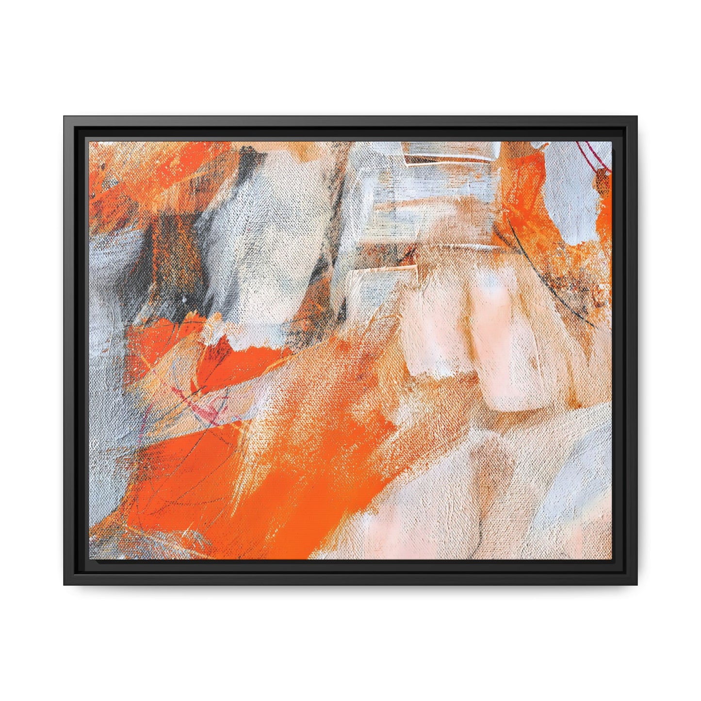 Tableau Intemporel Mandarine "Série Sign Collections" / Toile encadrée sur caisse américaine