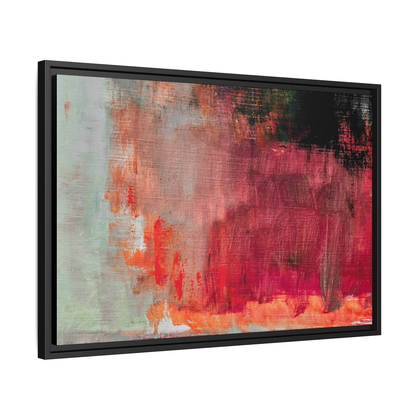 Tableau Contemporain Rubis "Série Sign Collections" / Toile encadrée sur caisse américaine