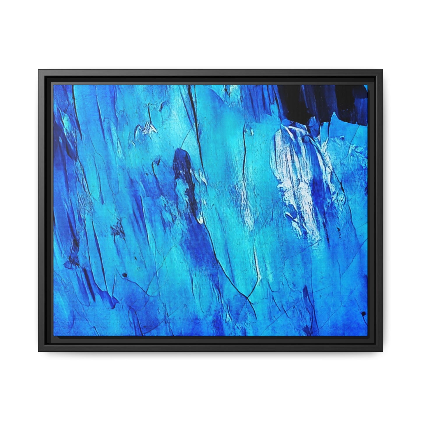 Tableau Intemporel Bleu Electrique "Série Sign Collections" / Toile encadrée sur caisse américaine