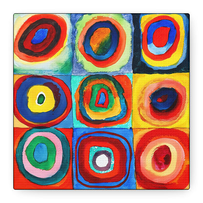 Quadrate mit konzentrischen Ringen (1913) by Wassily Kandinsky  / Reproduction Fine Art sur Toile / Epaisseur 3,2cm - 1'25 po
